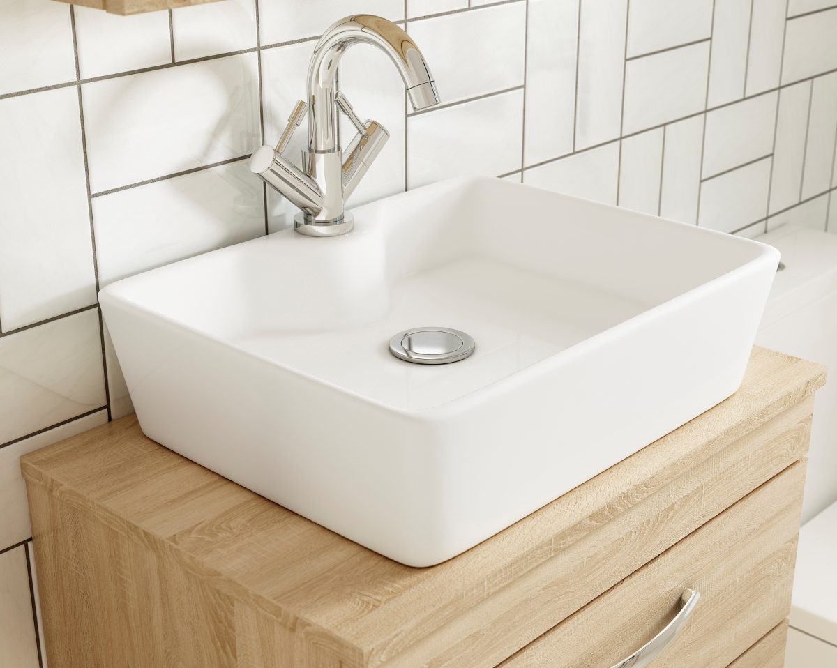600mm Wall Hung Vanity With Worktop - Image 2