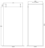1000mm Wetroom Screen With Arms and Feet - Image 2
