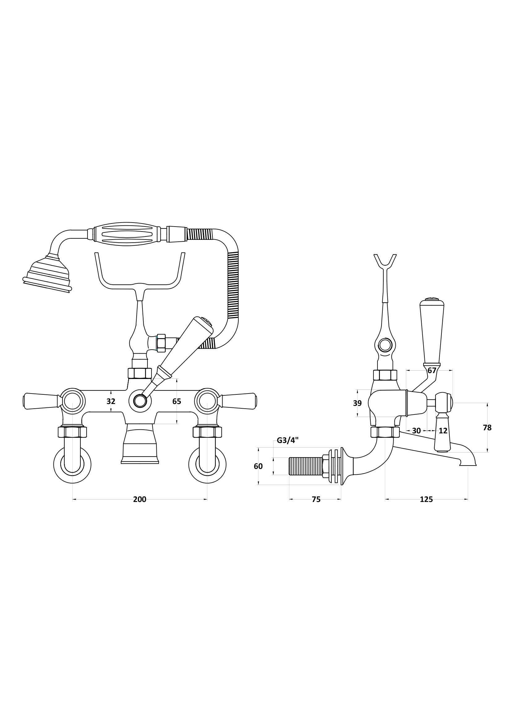 bc304dlwm_taps_v5_ld.jpg Wall Mounted Bath Shower Mixer - Image 2