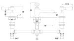 3 Tap Hole Basin Mixer - Image 2