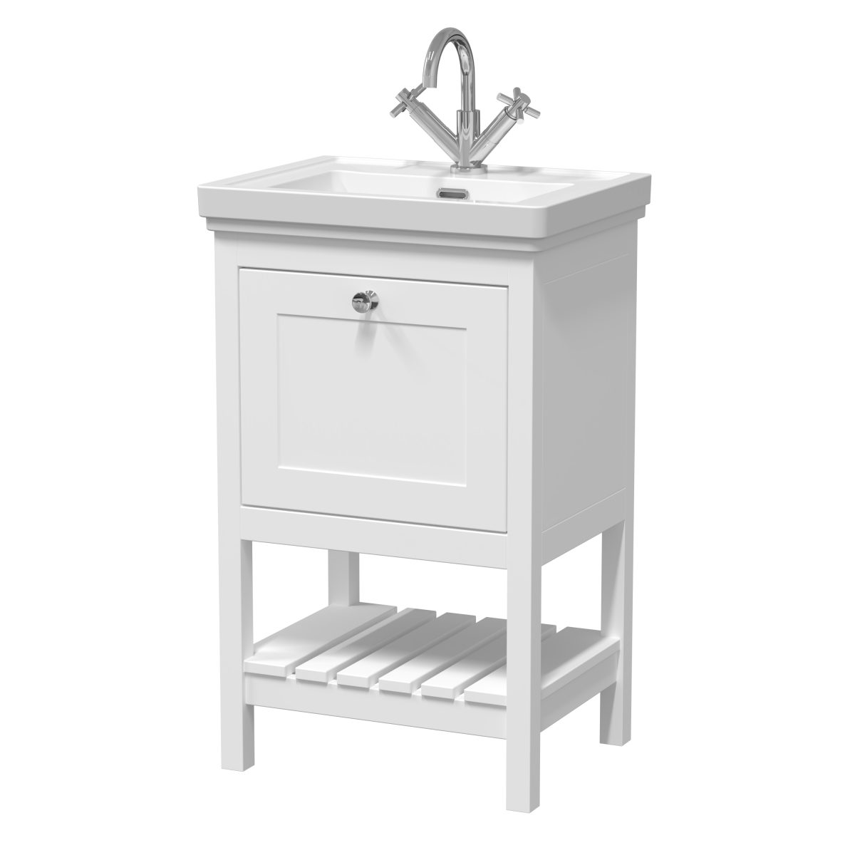 500mm Floor Standing Vanity & Basin 1TH - Image 1