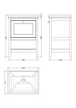 600mm Floor Standing Vanity & Basin 0TH - Image 3