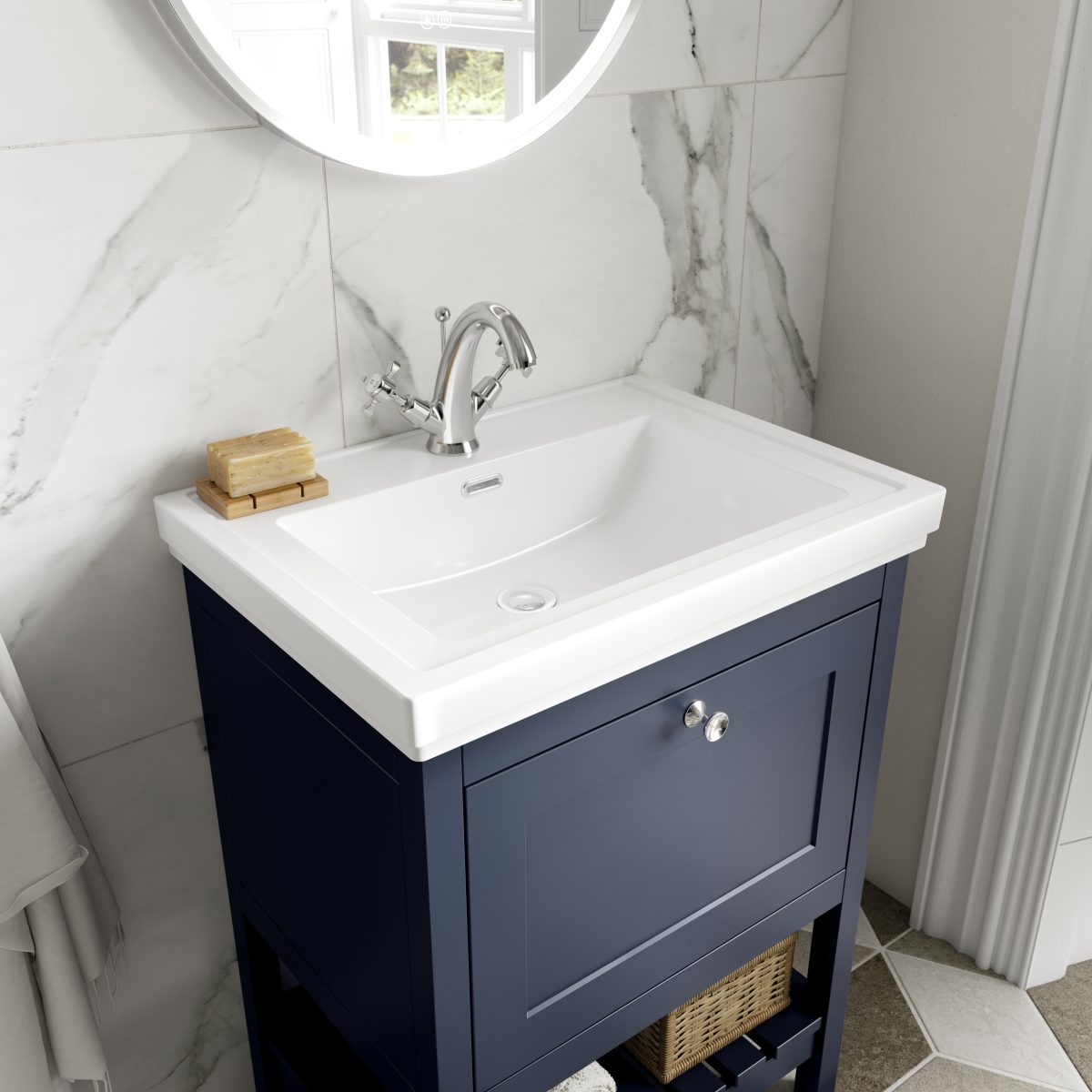 500mm Floor Standing Vanity & Basin 1TH - Image 2
