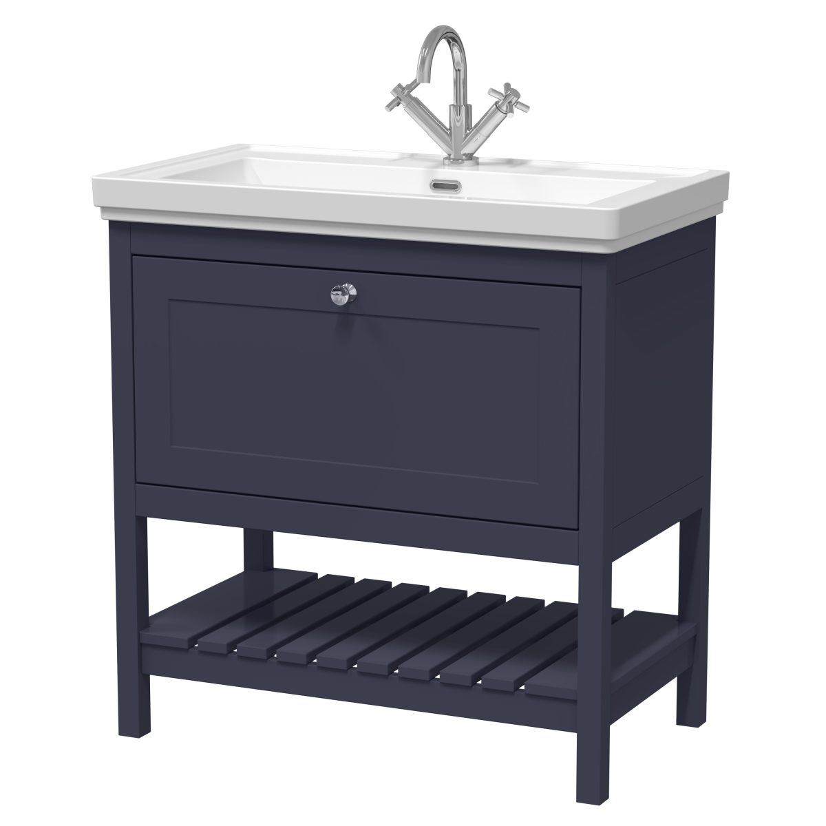 800mm Floor Standing Vanity & Basin 1TH - Image 1