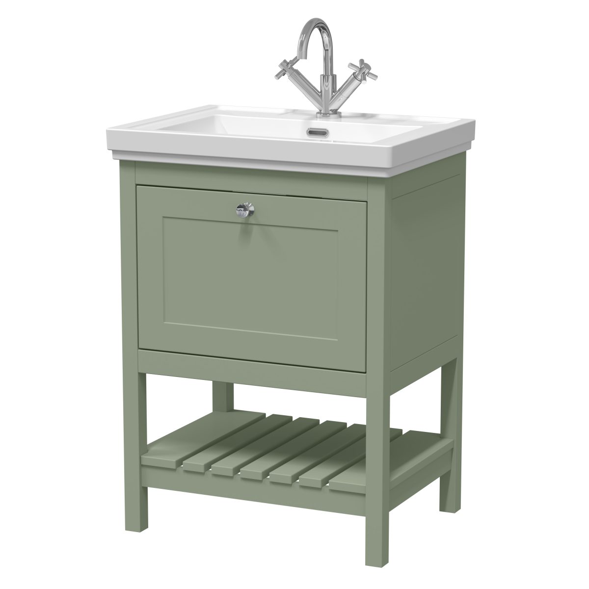 600mm Floor Standing Vanity & Basin 1TH - Image 1
