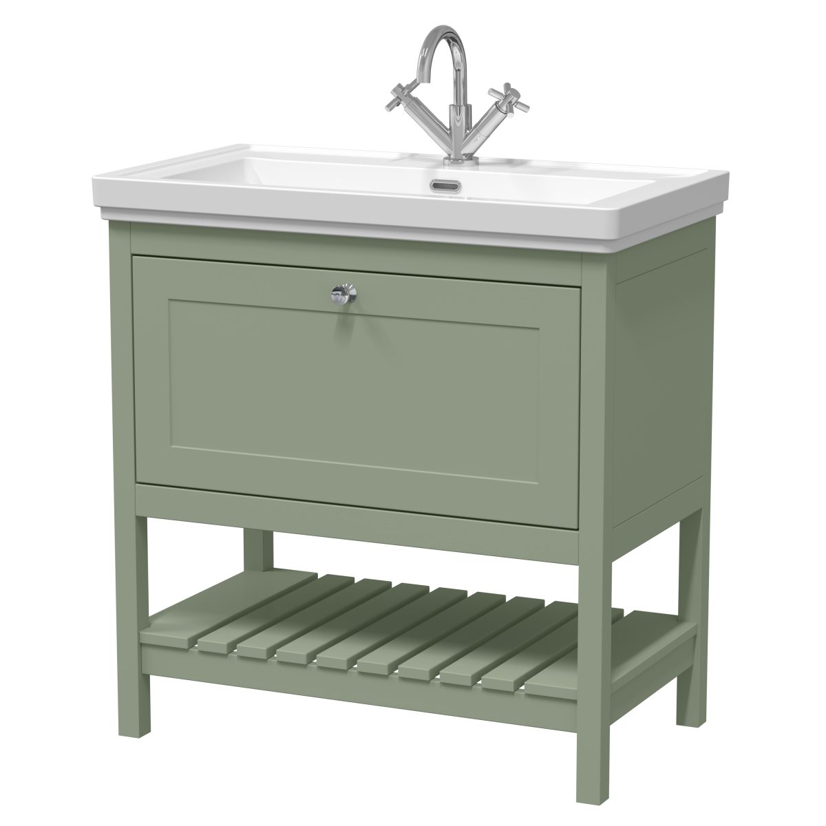 800mm Floor Standing Vanity & Basin 1TH - Image 1