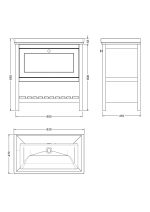 800mm Floor Standing Vanity & Basin 0TH - Image 3