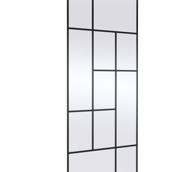 900mm Abstract Frame Wetroom Screen with Support Bars