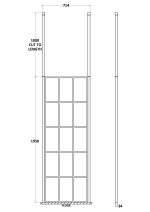 700mm Frame Screen With Ceiling Posts - Image 2