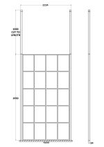 1100mm Frame Screen With Ceiling Posts - Image 2
