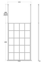 1200mm Frame Screen With Ceiling Posts - Image 2