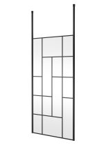 1000mm Abstract Frame Wetroom Screen with Ceiling Posts