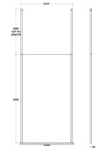 1100mm Wetroom Screen with Ceiling Posts - Image 2