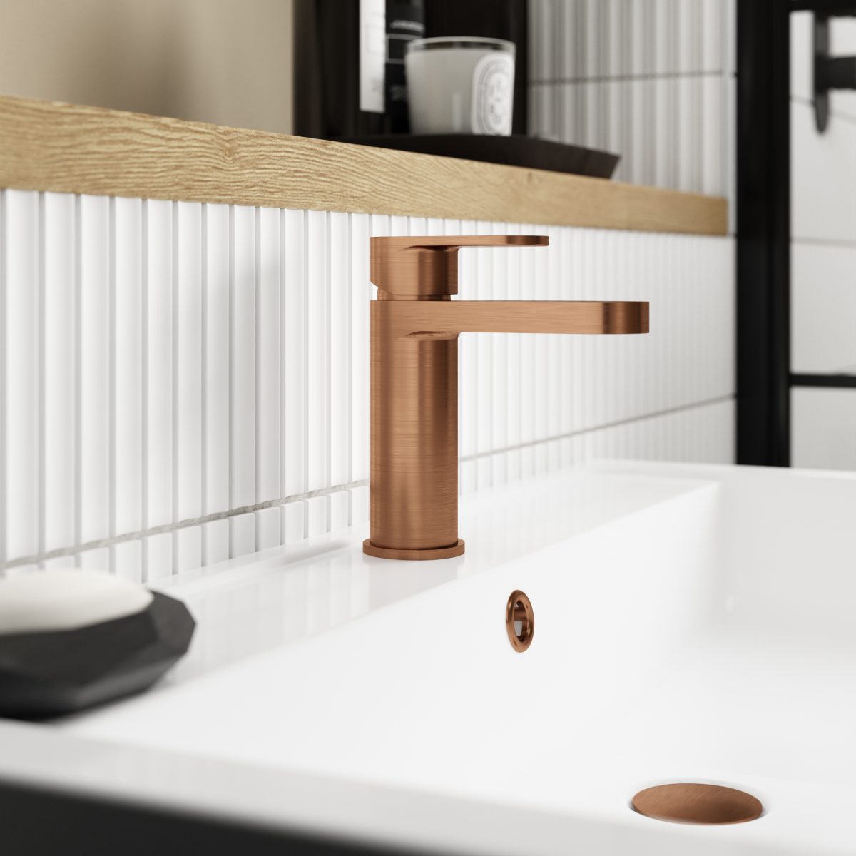 Mono Basin Mixer with Push Button Waste - Image 2