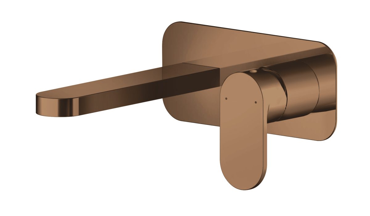 Wall Mounted 2 Tap Hole Basin Mixer With Plate - Image 1
