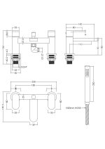 Deck Mounted Bath Shower Mixer With Kit - Image 2