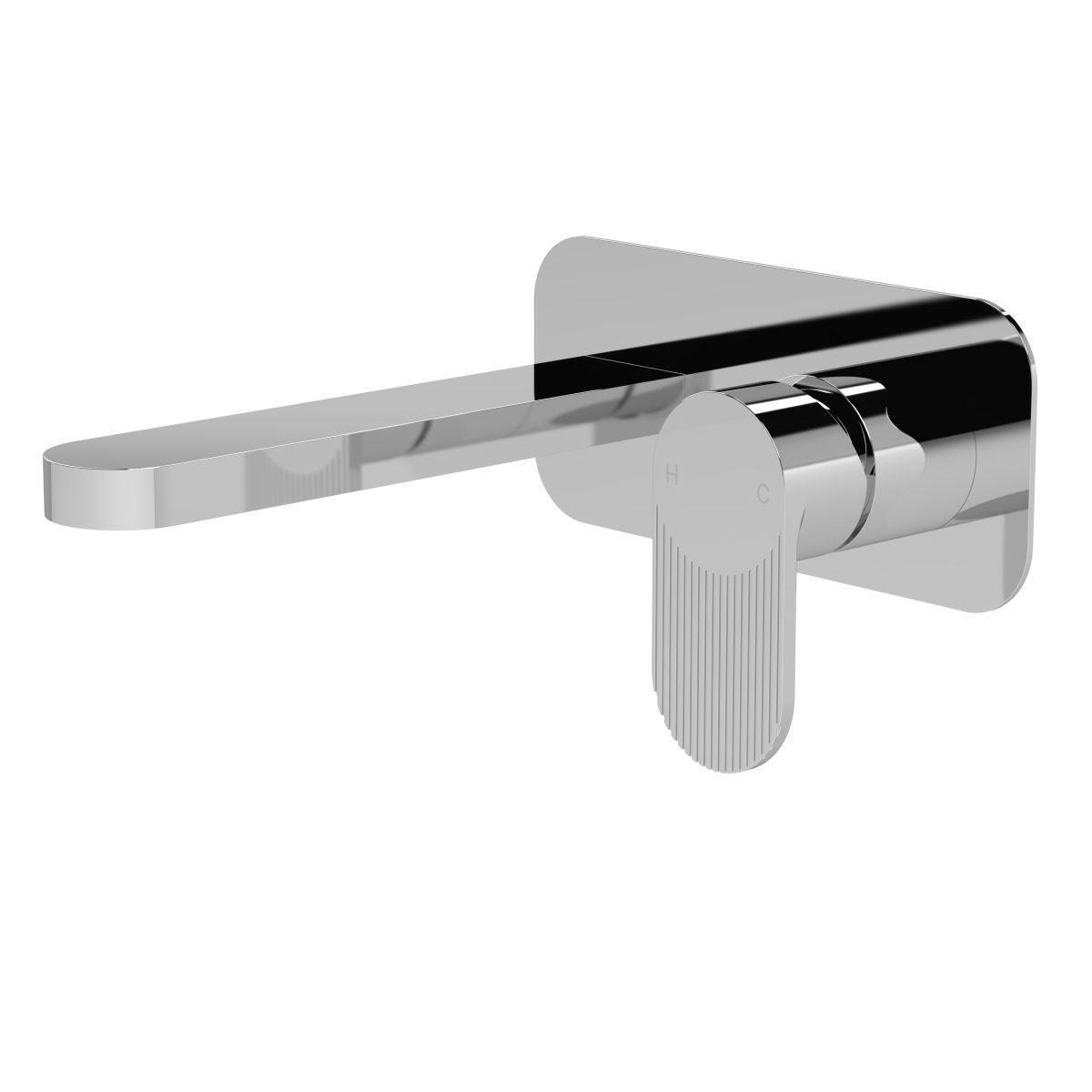 Wall Mounted 2 Tap Hole Basin Mixer With Plate - Image 1