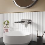 Wall Mounted 2 Tap Hole Basin Mixer With Plate - Image 2