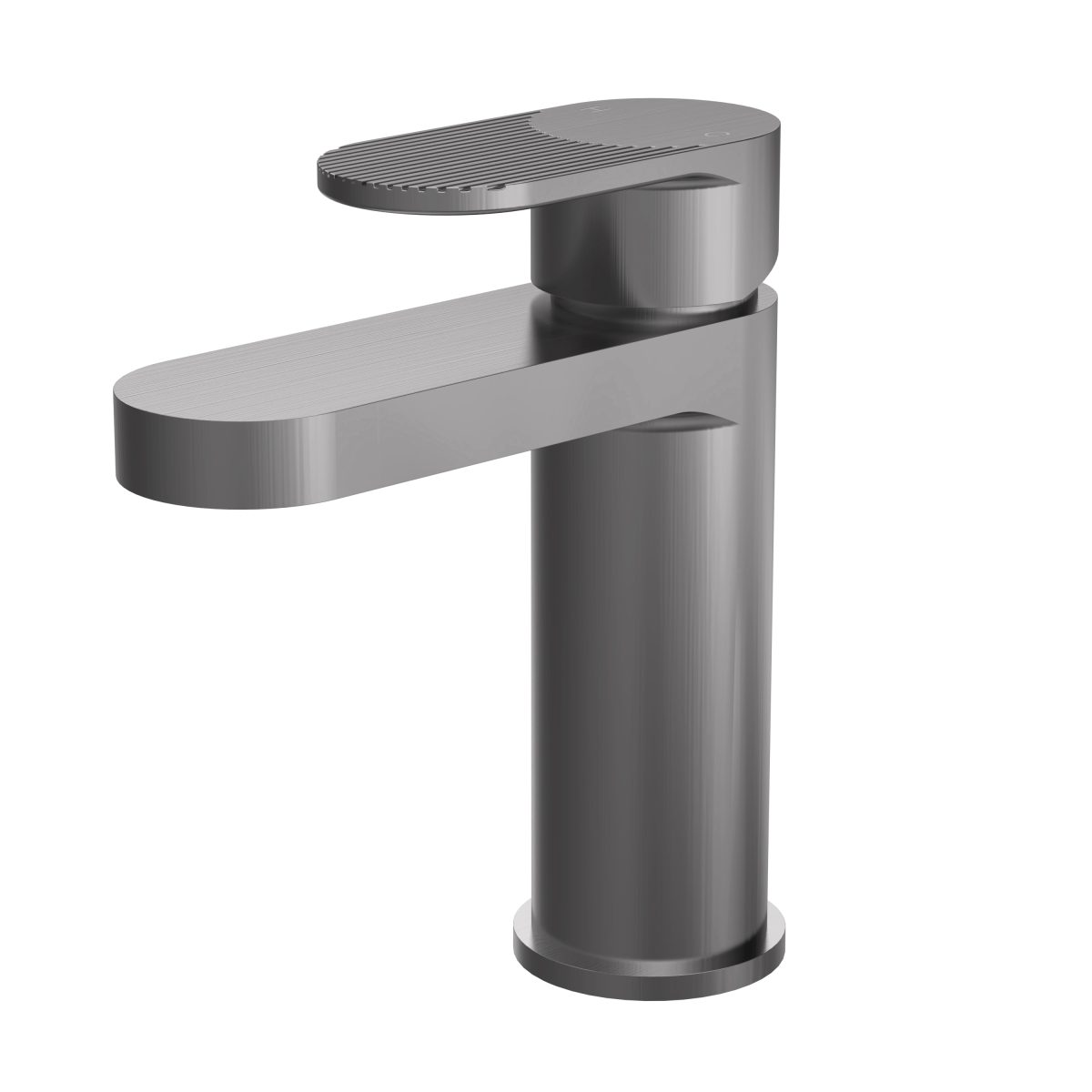 Fluted Mono Basin Mixer with Push Button Waste - Image 1
