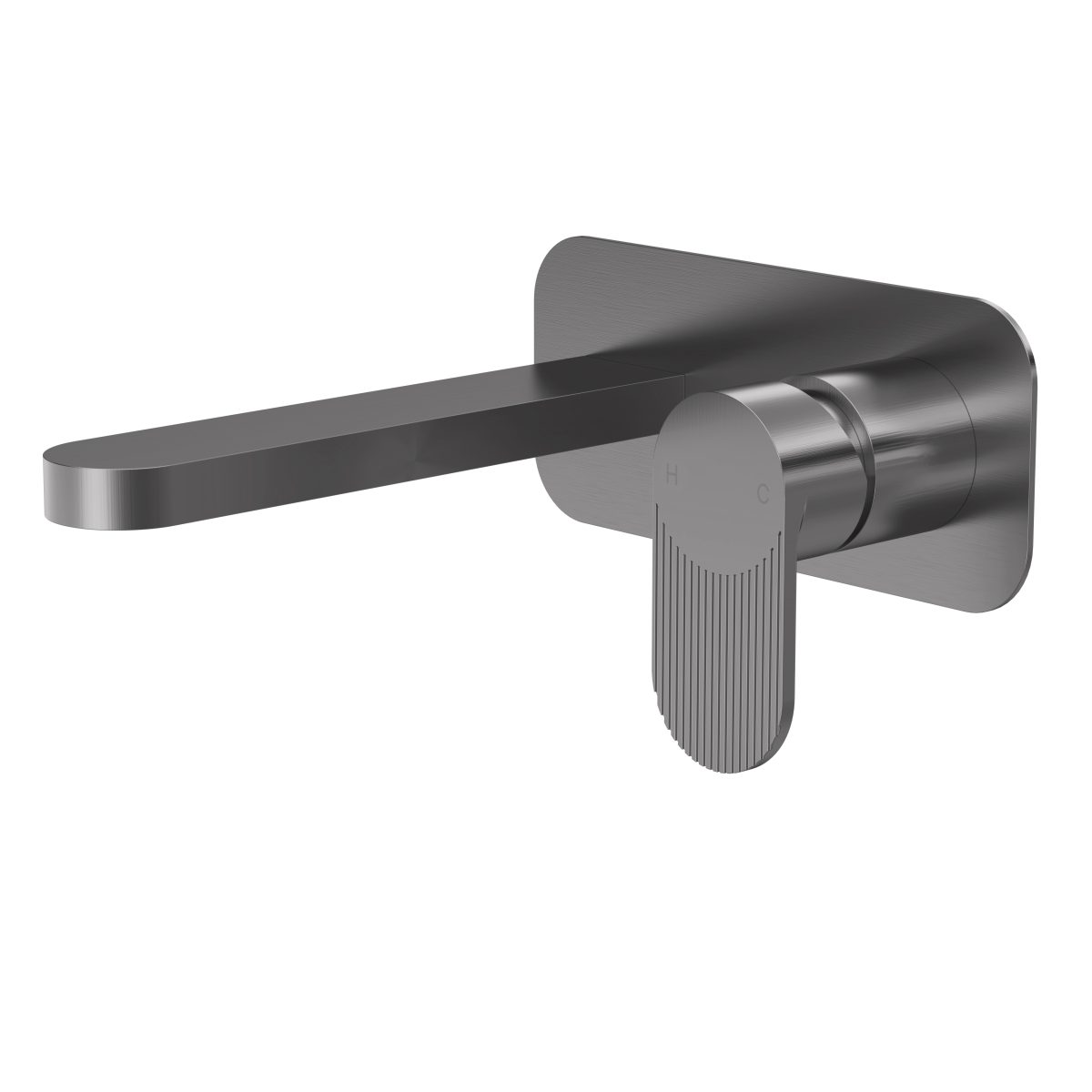 Wall Mounted 2 Tap Hole Basin Mixer With Plate - Image 1
