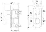 Twin Thermostatic Valve With Diverter - Image 3