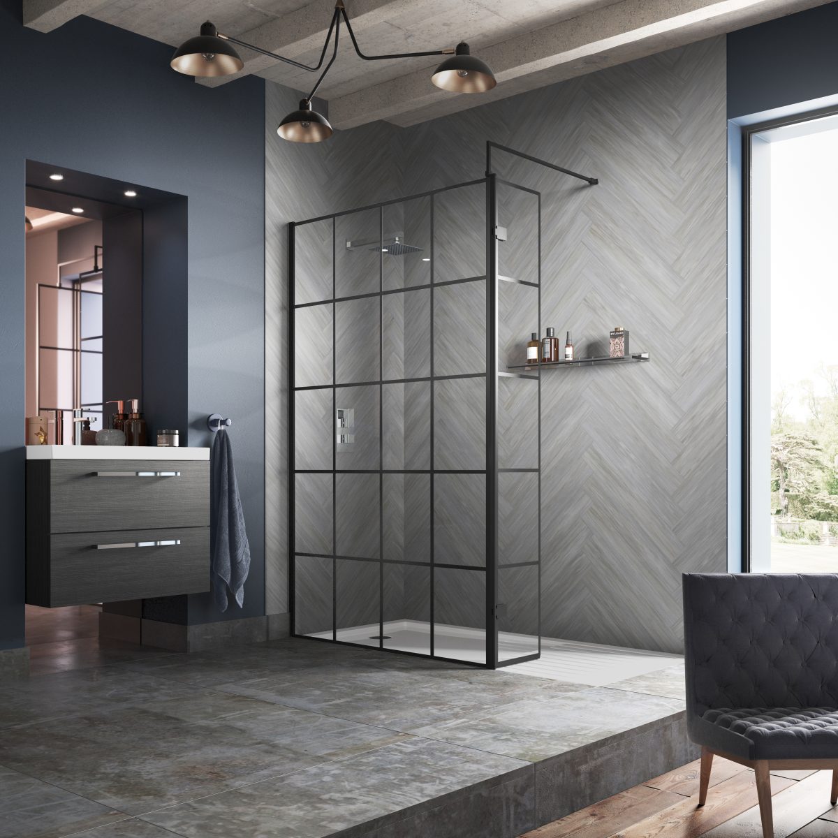 1400mm Framed Wetroom Screen - Image 2