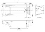 Eternalite Square Single Ended Bath 1700 x 700mm - Image 3