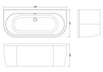 Curved Back To Wall Bath & Panel - Image 3