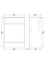 600mm WC Unit & Co-ordinating Top - Image 2