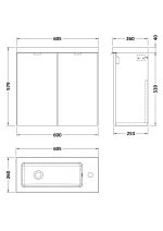 600mm Vanity Unit & Basin - Image 2