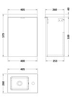 400mm Vanity Unit & Basin - Image 2