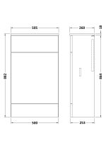 500mm WC Unit (255mm Deep) - Image 2
