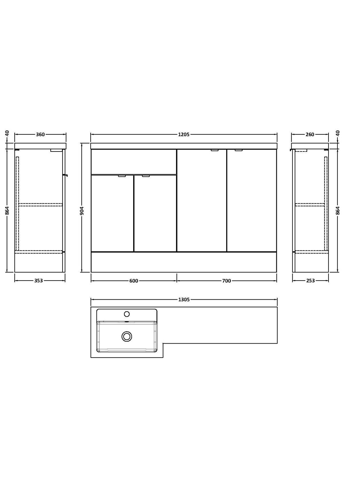 1200mm Left Hand Combination - Image 2