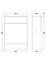 600mm WC Unit (255mm Deep) - Image 2