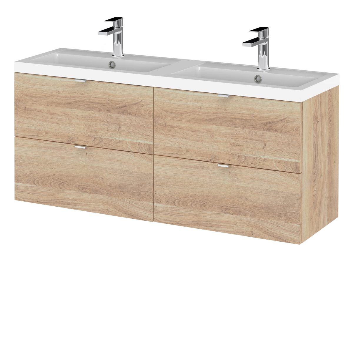 1200mm WH 4-Drawer Vanity & Double Basin - Image 1