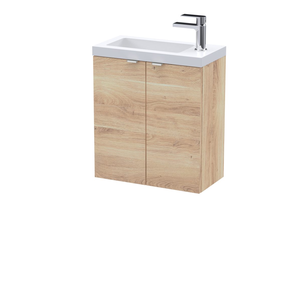 500mm 2-Door Wall Hung Unit & Basin - Image 1