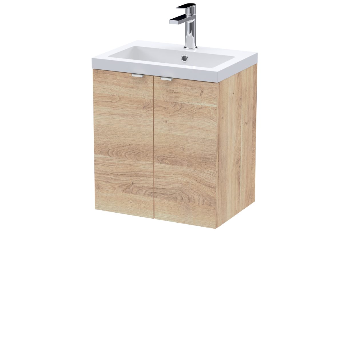 500mm 2-Door Wall Hung Unit & Basin - Image 1