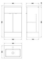 500mm Vanity Unit & Basin - Image 3