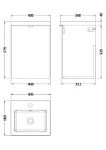 400mm Vanity Unit & Basin - Image 2