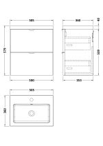 500mm Vanity Unit & Basin - Image 2