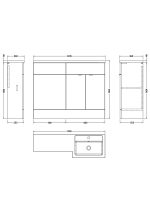 1100mm Right Hand Combination - Image 3