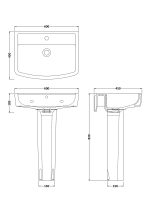 600mm Basin & Pedestal - Image 3