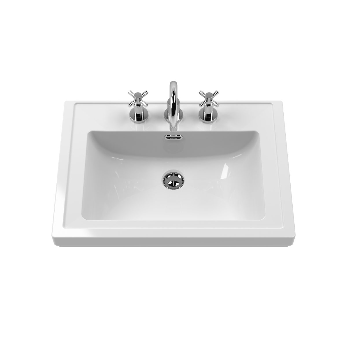 600mm Floor Standing 2-Door Vanity & Basin 3TH - Image 2