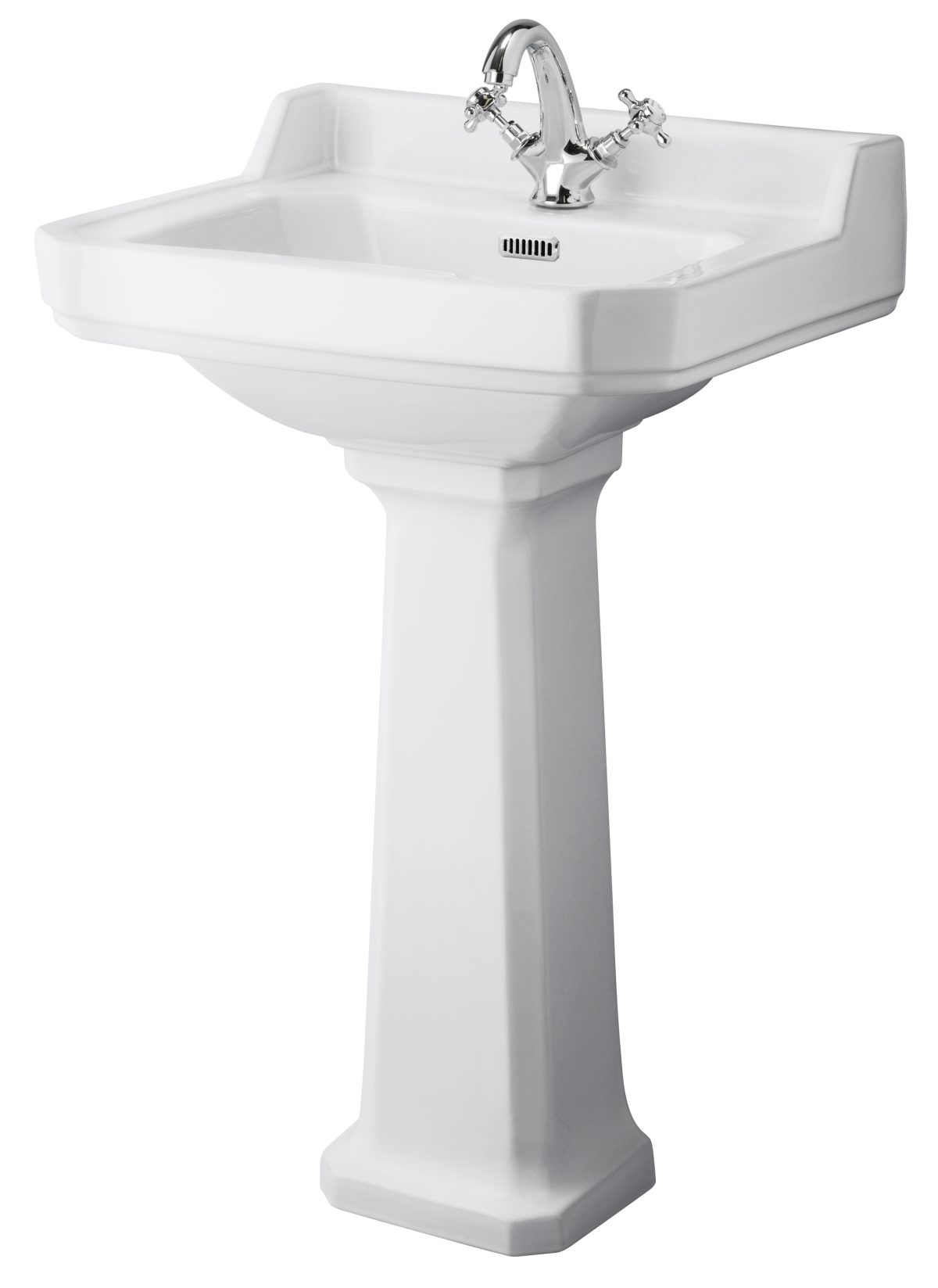 560mm Basin & Pedestal (1 Tap Hole) - Image 1