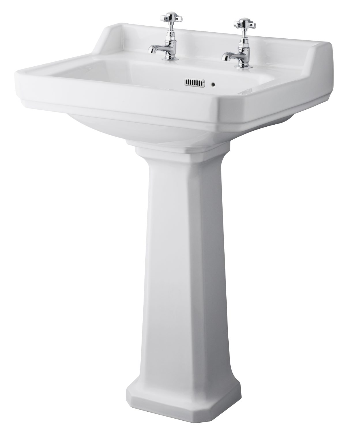 600mm 2TH Basin & Comfort Height Ped - Image 1