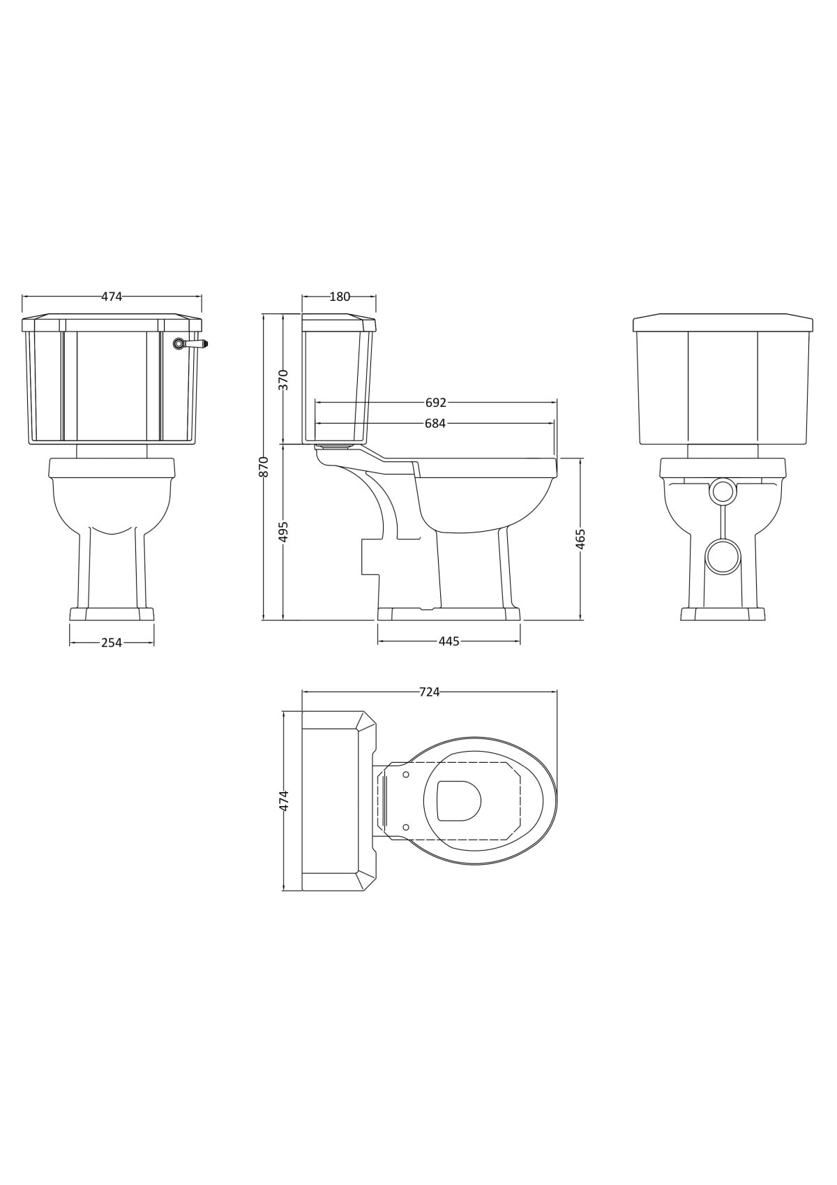 Comfort Height Close Coupled WC & Cistern - Image 2