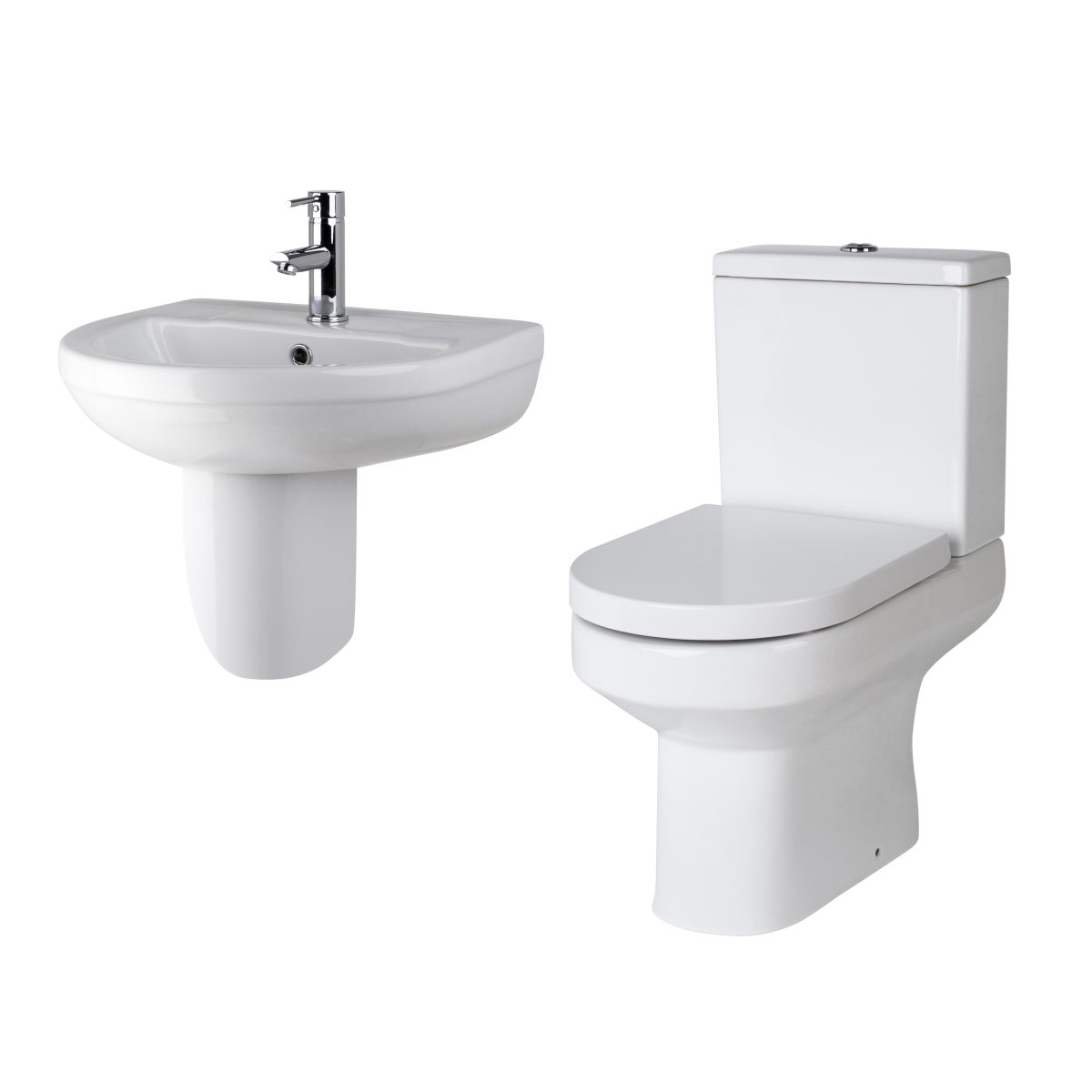 Harmony Toilet & 1TH Basin Semi Pedestal - Image 1