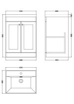 600mm Floor Standing 2-Door Vanity with Basin - 1 Tap Hole - Image 2