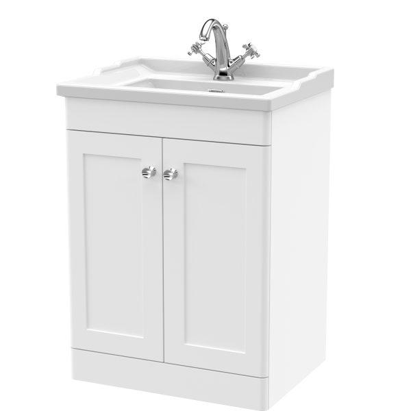 600mm Floor Standing 2 Door Vanity & Basin 1TH