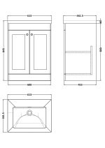 600mm Floor Standing 2-Door Vanity with Basin - 0 Tap Hole - Image 2